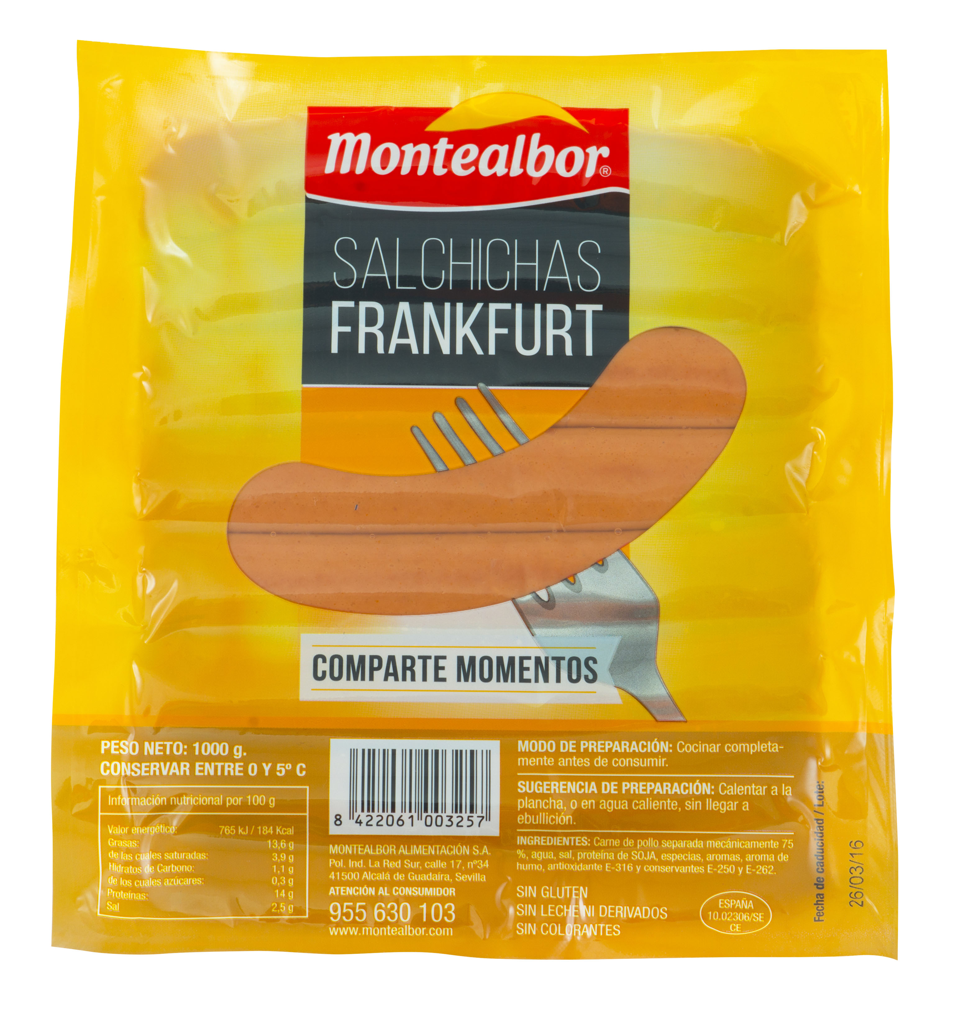 Salchichas Frankfurt Vacío 1 Kg Montealbor